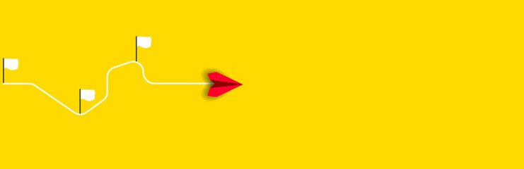 red plane challenges one by one.Workflow, working process, project progress, success tracking, business experience idea concept.