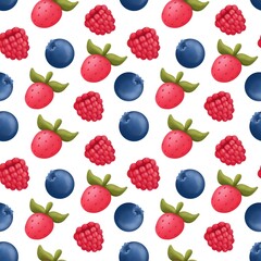 Watercolor seamless pattern with berries illustration. Summer berries digital paper isolated background. Summer time,digital paper,wallpaper,scrapbook, print.