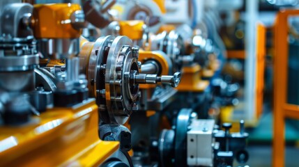 Fototapeta premium Complex industrial mechanism, abstract background