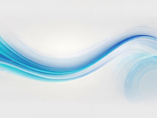 Abstract blue energy light streaks flowing on white background.