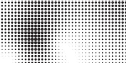 Abstract halftone wave dotted background. Futuristic twisted grunge pattern, dot, circles. Vector modern optical pop art texture for posters, business cards,