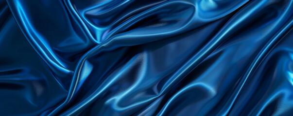 Obraz premium A rich blue background with a satin-like texture, creating a luxurious and elegant appearance.