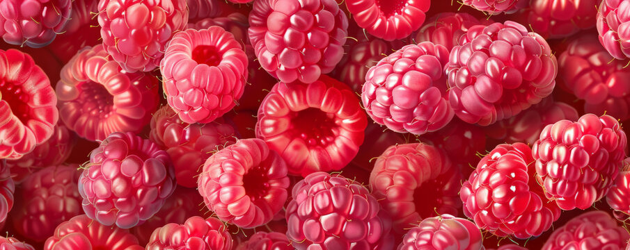 Seamless pattern featuring raspberry slices for background, creating a sweet and vibrant look.