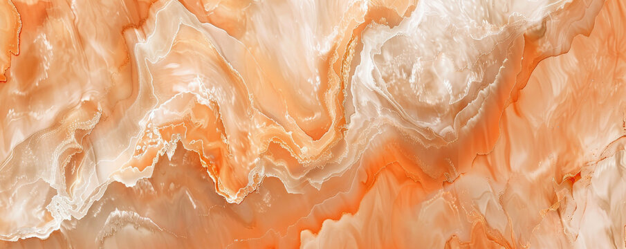 A soft orange background with a marble texture, creating a sophisticated and timeless design.