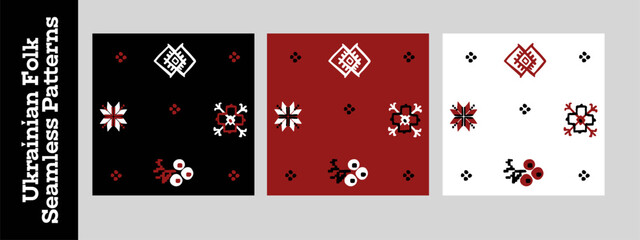 Vector Folk Slavic Pattern Set With Ukrainian Motifs Borderlines Design Deco Creative Nature Design Art