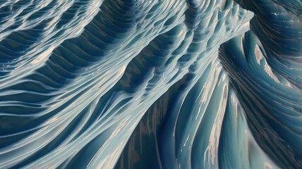  3D Wave Pattern Background with Shading for Depth and Movement