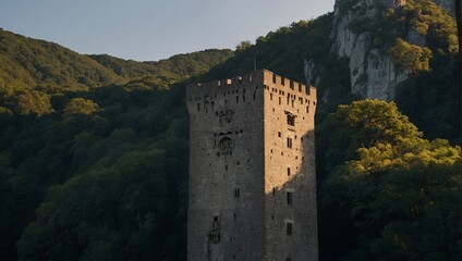 Well-fortified archer tower deterring enemy advancements