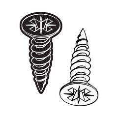 screw countersunk head with cross recess socket