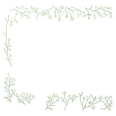 Green Leaves Background border