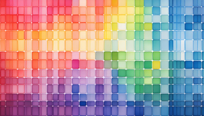Colorful Square Mosaic Abstract Art Background
