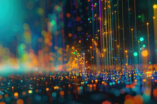 a?'imagine: Vibrant scatter plot showcasing the strong positive relationship between rising stock prices and trading volume, indicating heightened investor engagement.