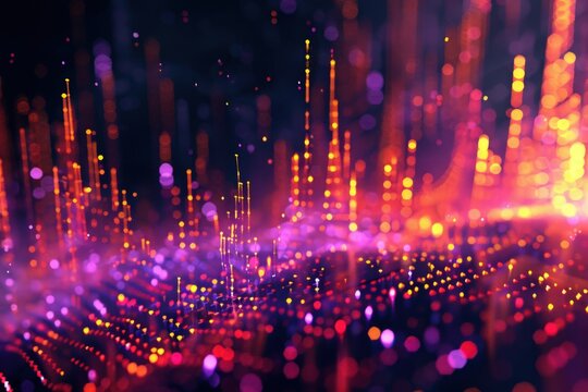 a?'imagine: Vibrant scatter plot showcasing the strong positive relationship between rising stock prices and trading volume, indicating heightened investor engagement.