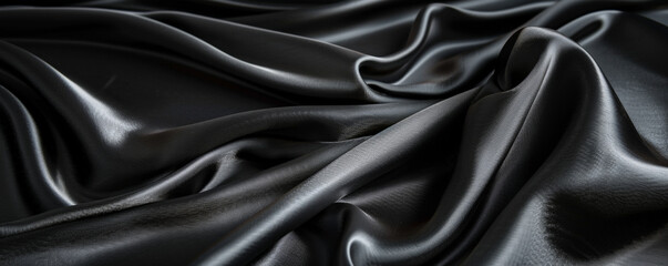 Fototapeta premium A pristine black background with a subtle fabric-like texture, adding a touch of elegance and sophistication.