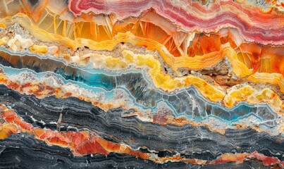Naklejka premium Colorful Petrified Wood Background