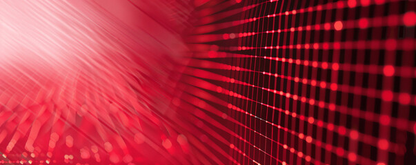 Obraz premium A bright red background with a subtle grid pattern, adding structure and interest to the design.