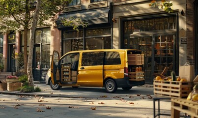 Obraz premium Efficient pick-up service from your nearby shop, saving you time and enhancing convenience