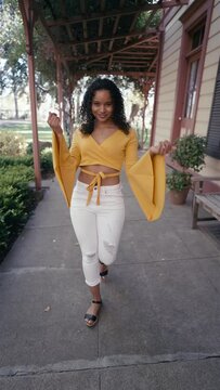 Young Black Woman Garden