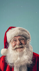 vertical banner with portrait of Santa Claus