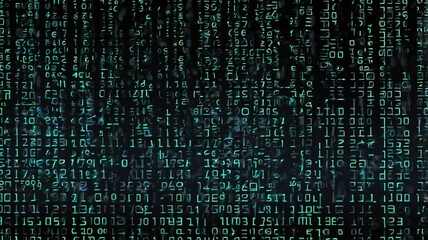 Digital Matrix Background with Flowing Binary Code and Dark Textured Backdrop