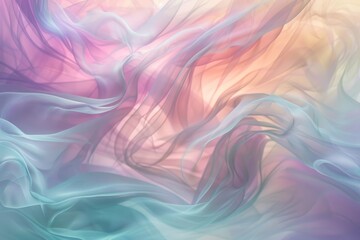 Obraz premium A vibrant, ethereal swirl of pastel colors and flowing textures, creating a dreamlike atmosphere with soft gradients and delicate movements