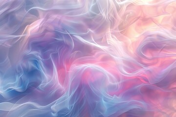 Fototapeta premium A serene abstract background featuring soft, flowing pastel colors intertwined, creating a dreamy and ethereal effect