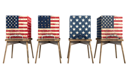 Voting Ballots for Elections, Essential and Informative Election Process Elements, Accurate and Clear Voting Documentation, png file, isolated on white