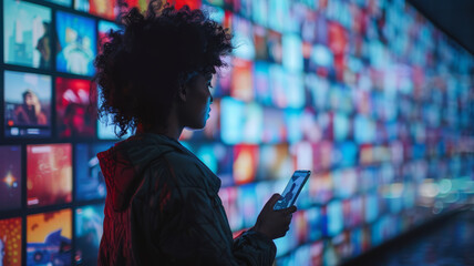 Symbolic image of authentic and imperfect interaction in social media, contrasted against a background of idealized but bland posts.generative ai