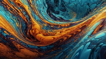 Fluid Dynamics Background with Liquid Flow and Motion Patterns
