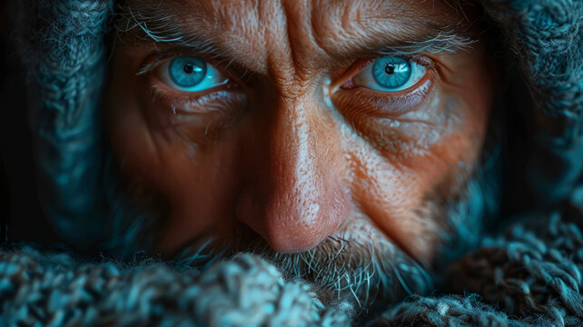 a person going through a very difficult time, desperate, camera focusing on the face.generative ai