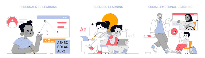 education. Flat Vector Illustration