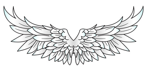 Beautiful White Angel Wings ClipArt