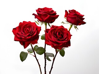 red roses with white background