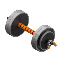 Premium sport olympics dumbell icon 3d rendering on isolated background