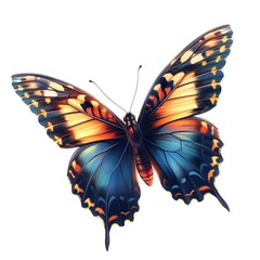 Naklejka premium butterfly on a white background