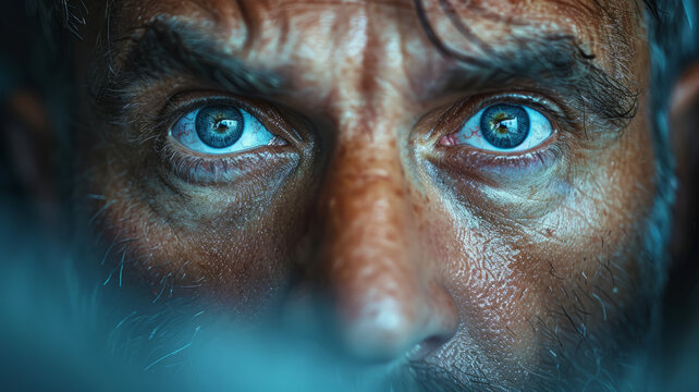 a person going through a very difficult time, desperate, camera focusing on the face.generative ai