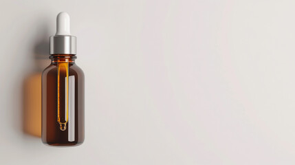Fototapeta premium Natural vitamin c serum, skincare, essential oil products. Bottle of vitamin C serum with fresh juicy orange fruit. Beauty product branding mock-up. 