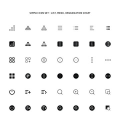 Icon about menu and list

