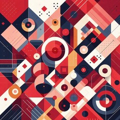Obraz premium Modern art style geometric background. AI generated illustration