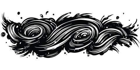 Fototapeta premium vector abstract black background with waves