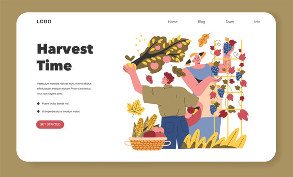 Welcome Fall. Flat Vector Illustration