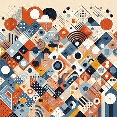 Obraz premium Modern art style geometric background. AI generated illustration
