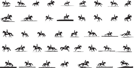 Horse Dressage Icon Set
