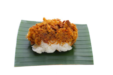 Sticky rice with flossy pork