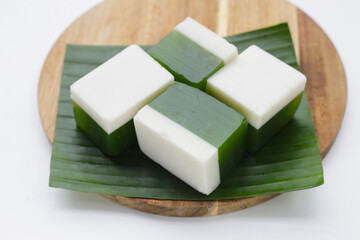 Pandan and coconut jelly, Thai dessert