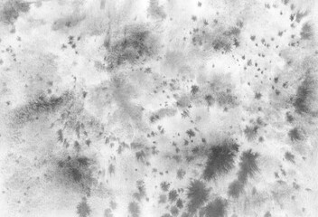 Black and white watercolor background. Hand painted abstract art. Modern backdrop with paper texture for various design projects and stationery products 