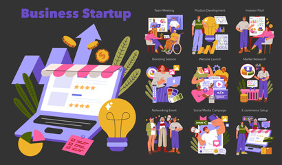 Business Startup. Flat Vector Illustration