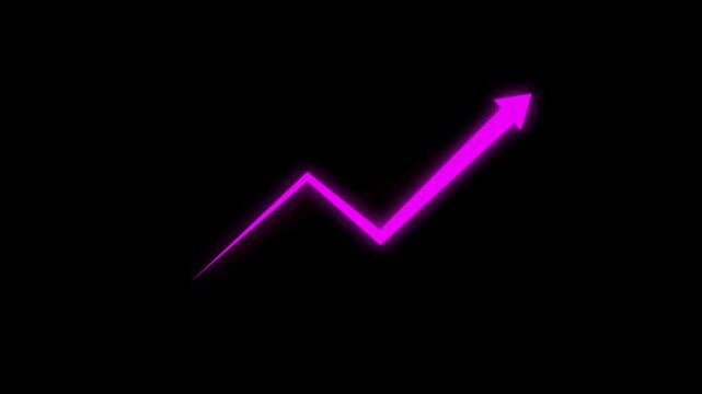 Rising arrow transparent channel. arrow rising transparent channel, business growth arrow and graph chart, Business line arrow.