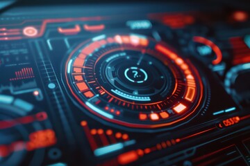 Obraz premium A futuristic image of a digital dashboard with error logs overlaying the screen and sunlight filtering through
