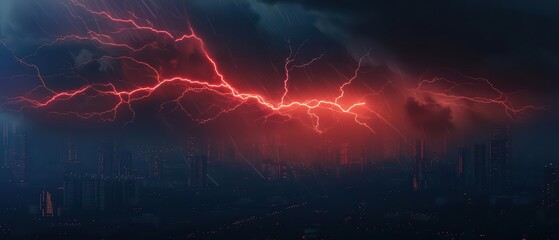 Lightning Strike Style Electrical Discharge concept features a dramatic scene where a powerful electrical discharge splits the sky