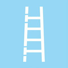 Handy Ladder Icon: Essential Tool on a Sky Blue Background